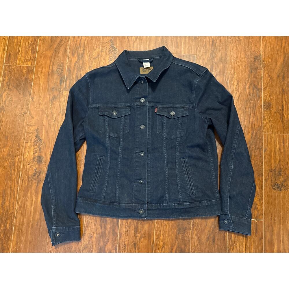 Levi’s Woman Denim Classic Trucker Jacket style 70240-0046 Dark Blue Size XL